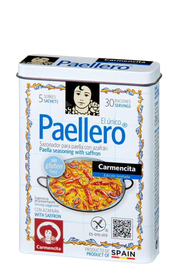 Carmencita. Paellero Paella Seasoning With Saffron (5 Sackets) In